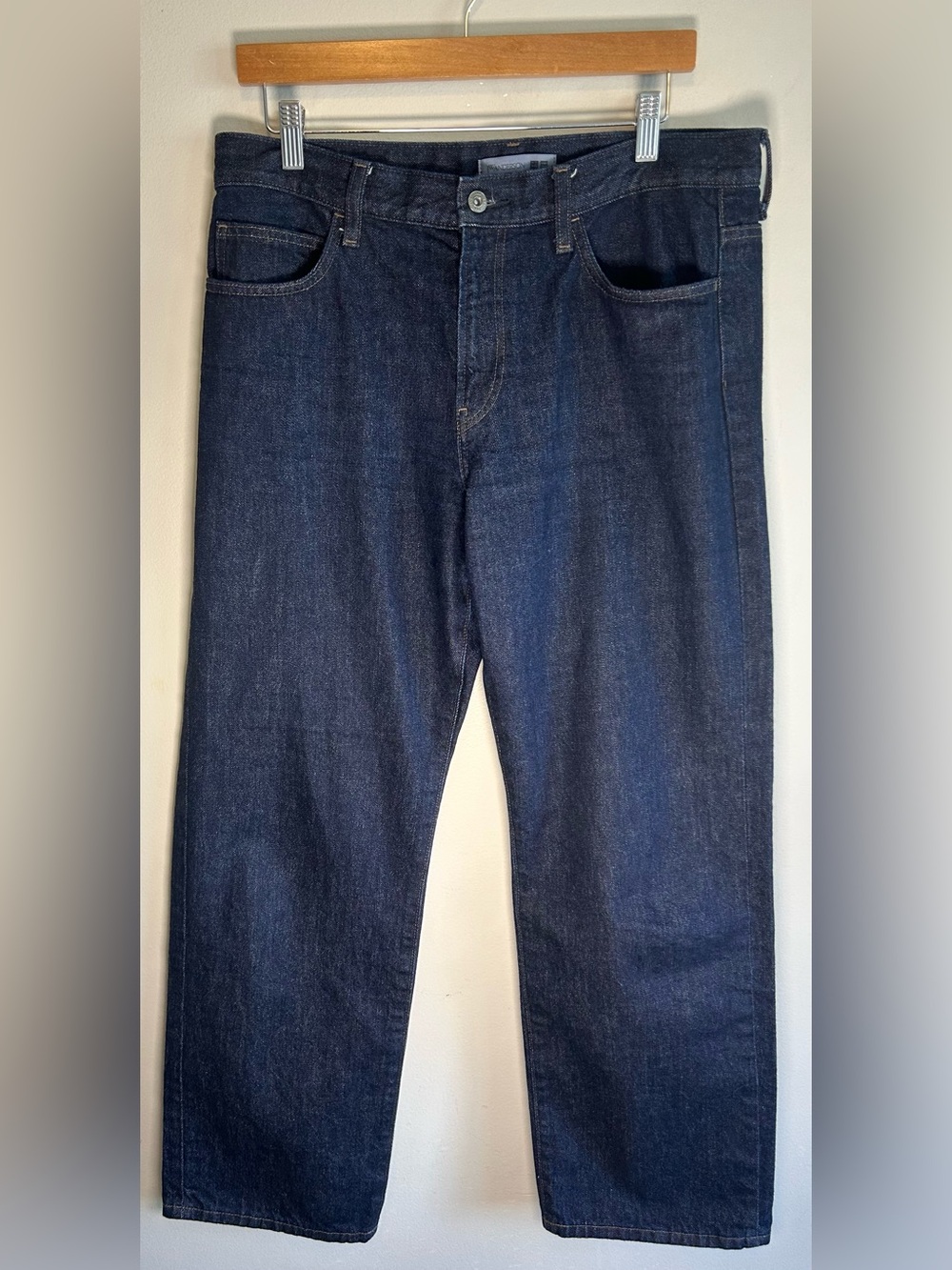 Uniqlo X JW Anderson Wide Straight Men’s Denim Jeans Size 30/31 Dark Wash NWOT